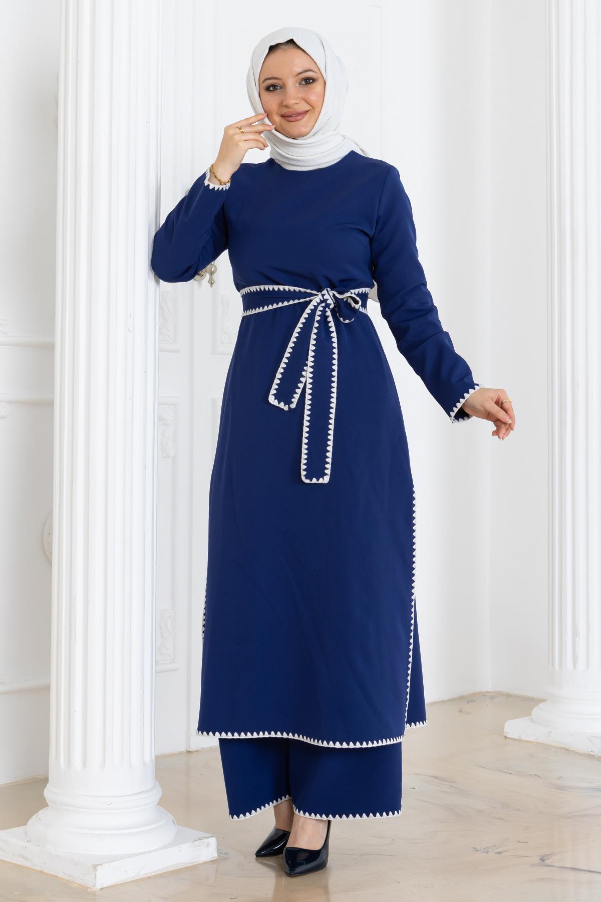 Çoban Dikişli Kemerli Takım İndigo İndigo MSW19365-2