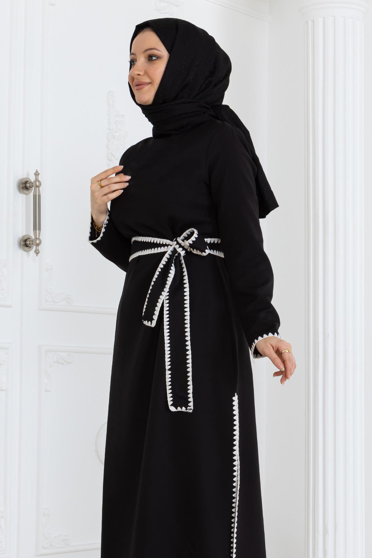 Çoban Dikişli Kemerli Takım Siyah Siyah MSW19365-1