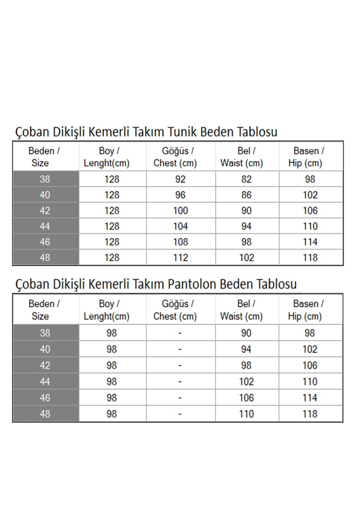 Çoban Dikişli Kemerli Takım Siyah Siyah MSW19365-1