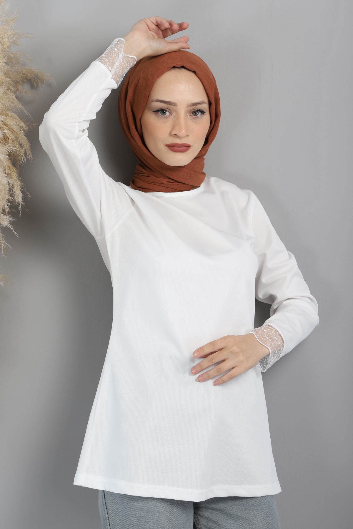 Dantel Detaylı Body Beyaz 8151