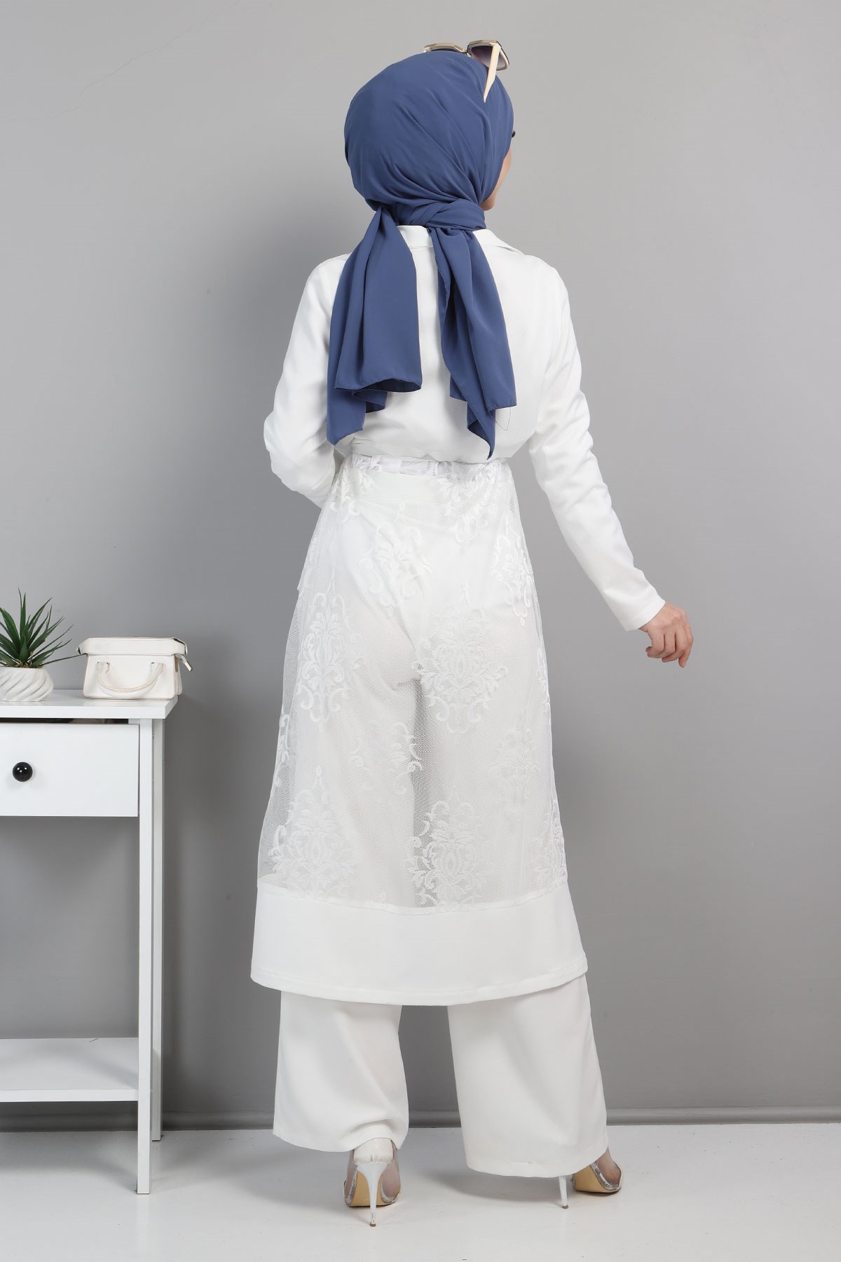 Dantelli Takım Beyaz 8543