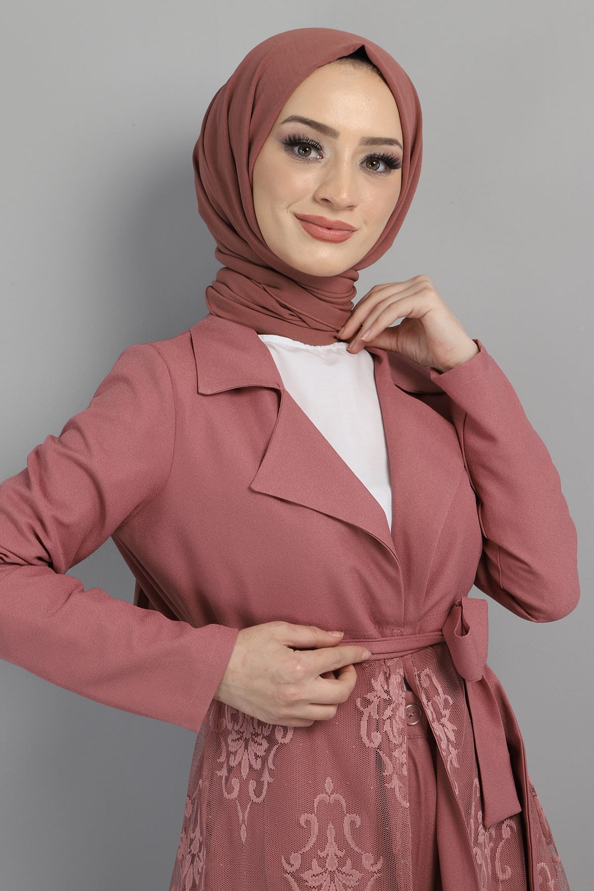 Dantelli Takım Gül Kurusu 8543