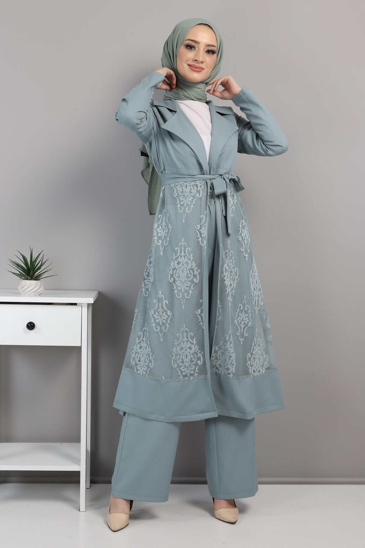 Dantelli Takım Mint 8543