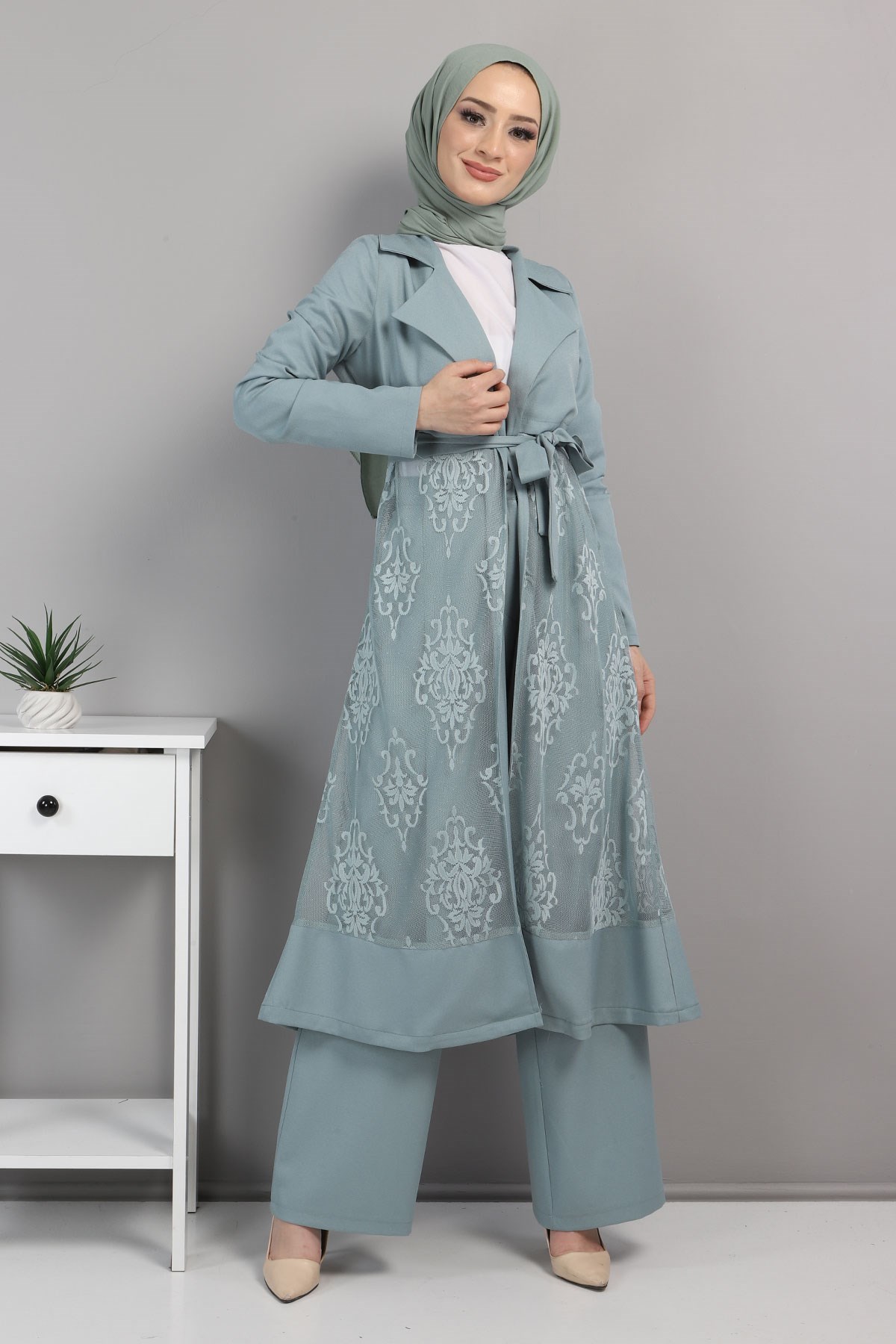 Dantelli Takım Mint 8543
