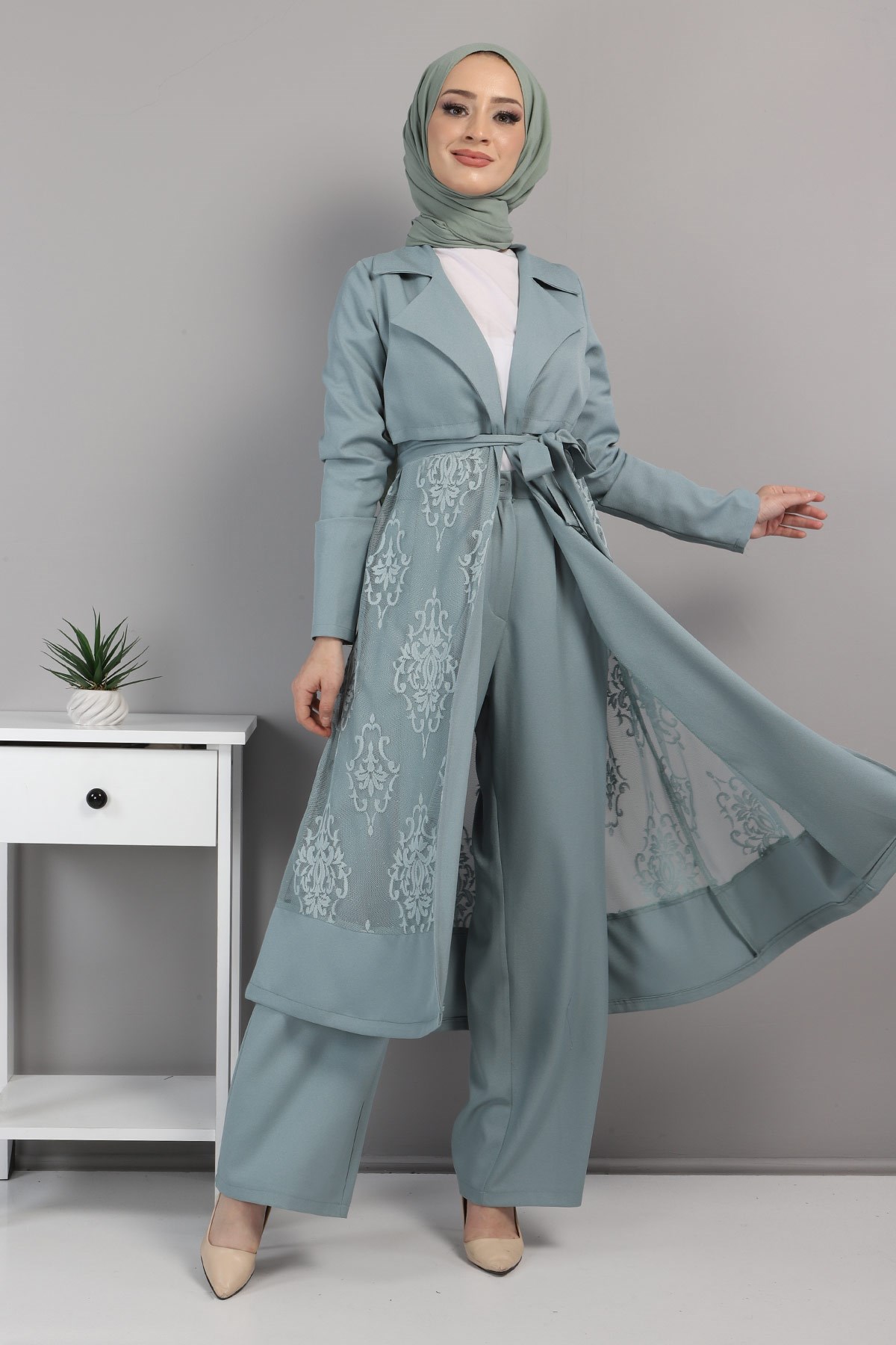 Dantelli Takım Mint 8543