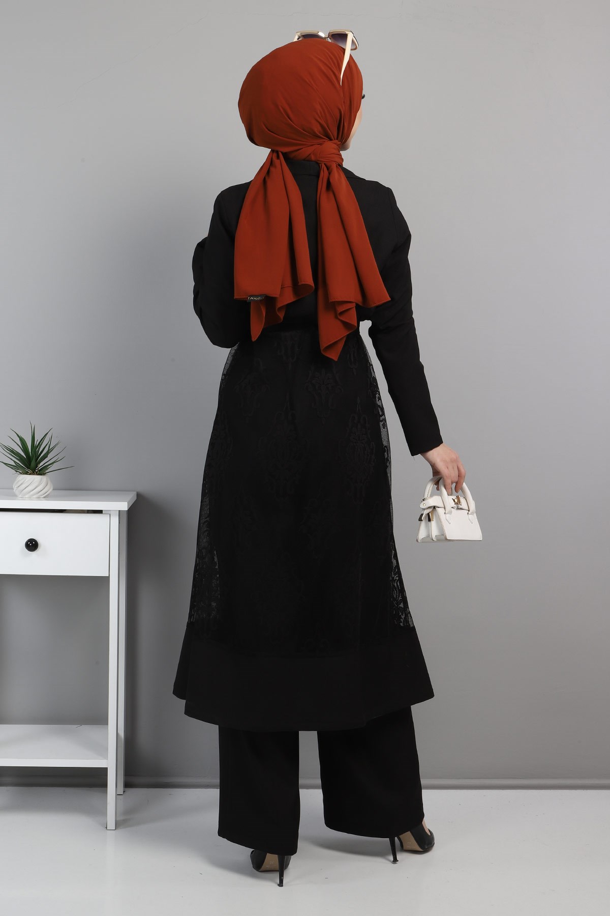 Dantelli Takım Siyah 8543