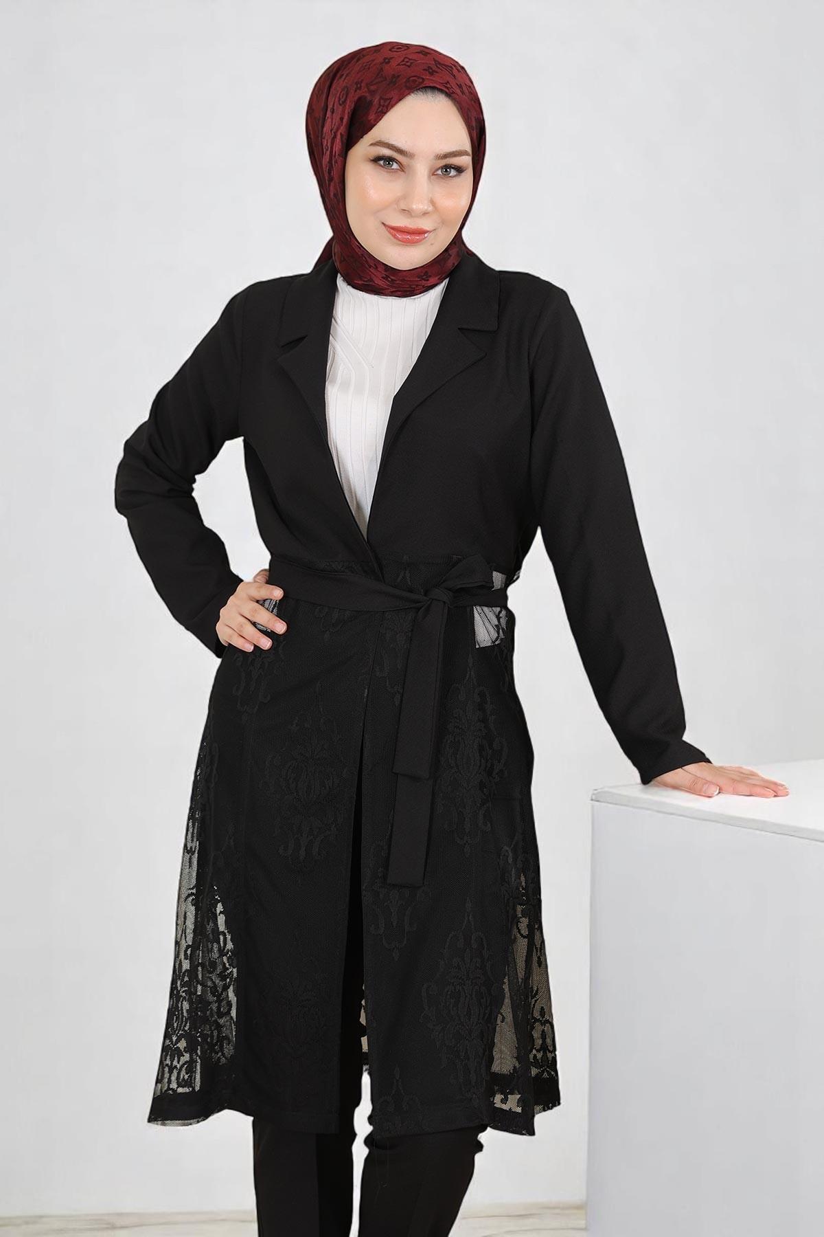 Dantelli Takım Siyah 9331