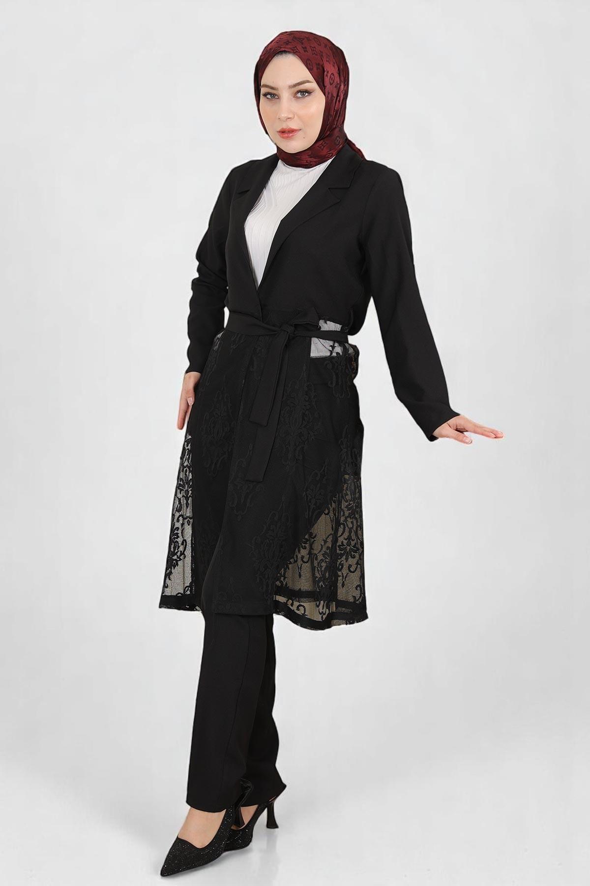 Dantelli Takım Siyah 9331