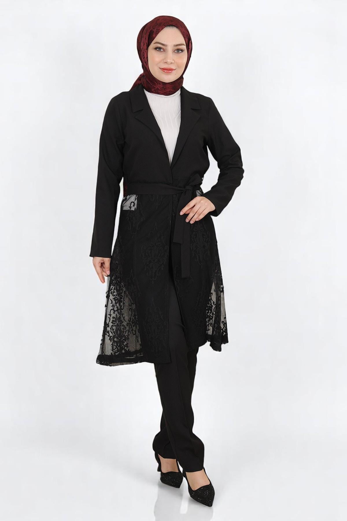 Dantelli Takım Siyah 9331