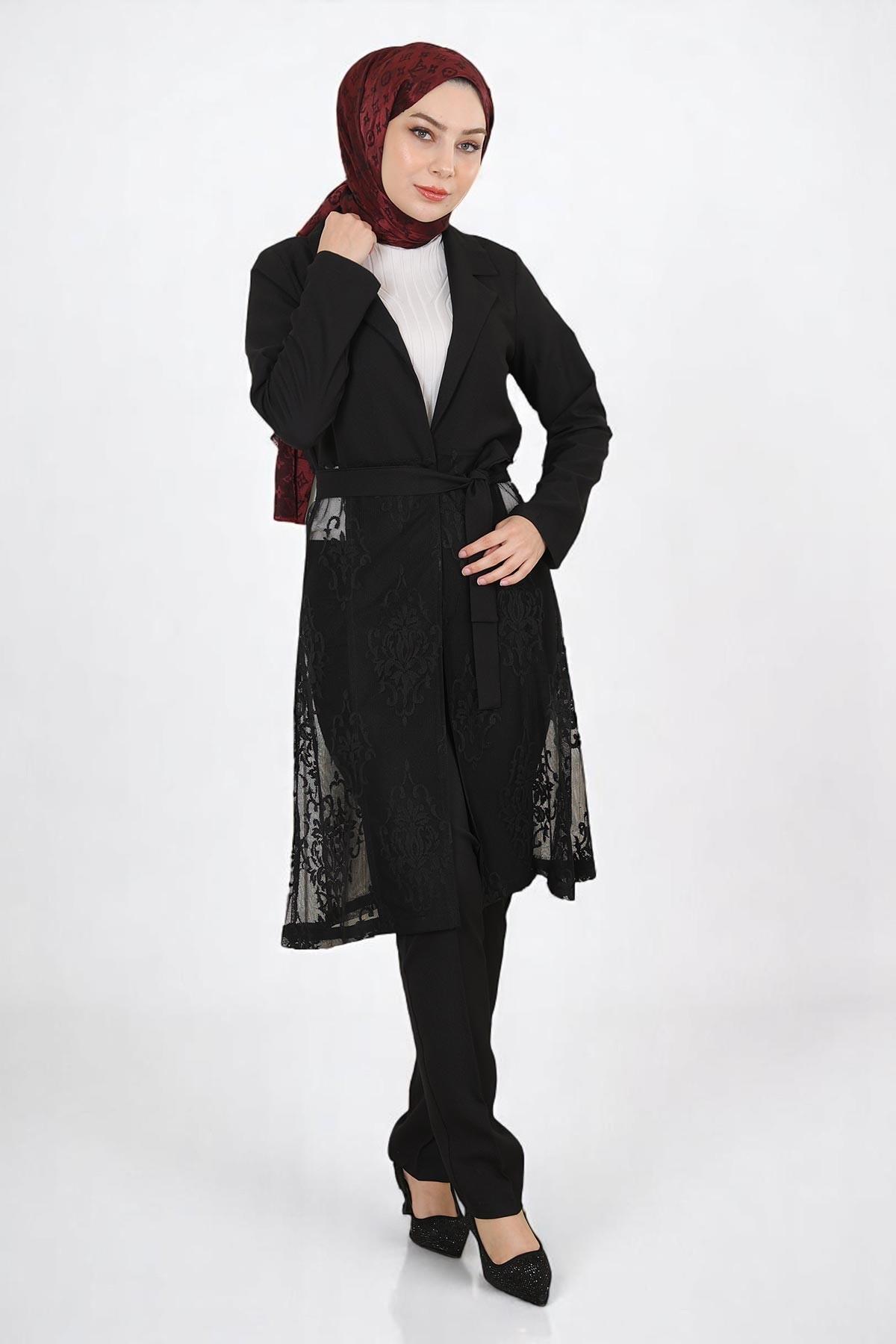 Dantelli Takım Siyah 9331