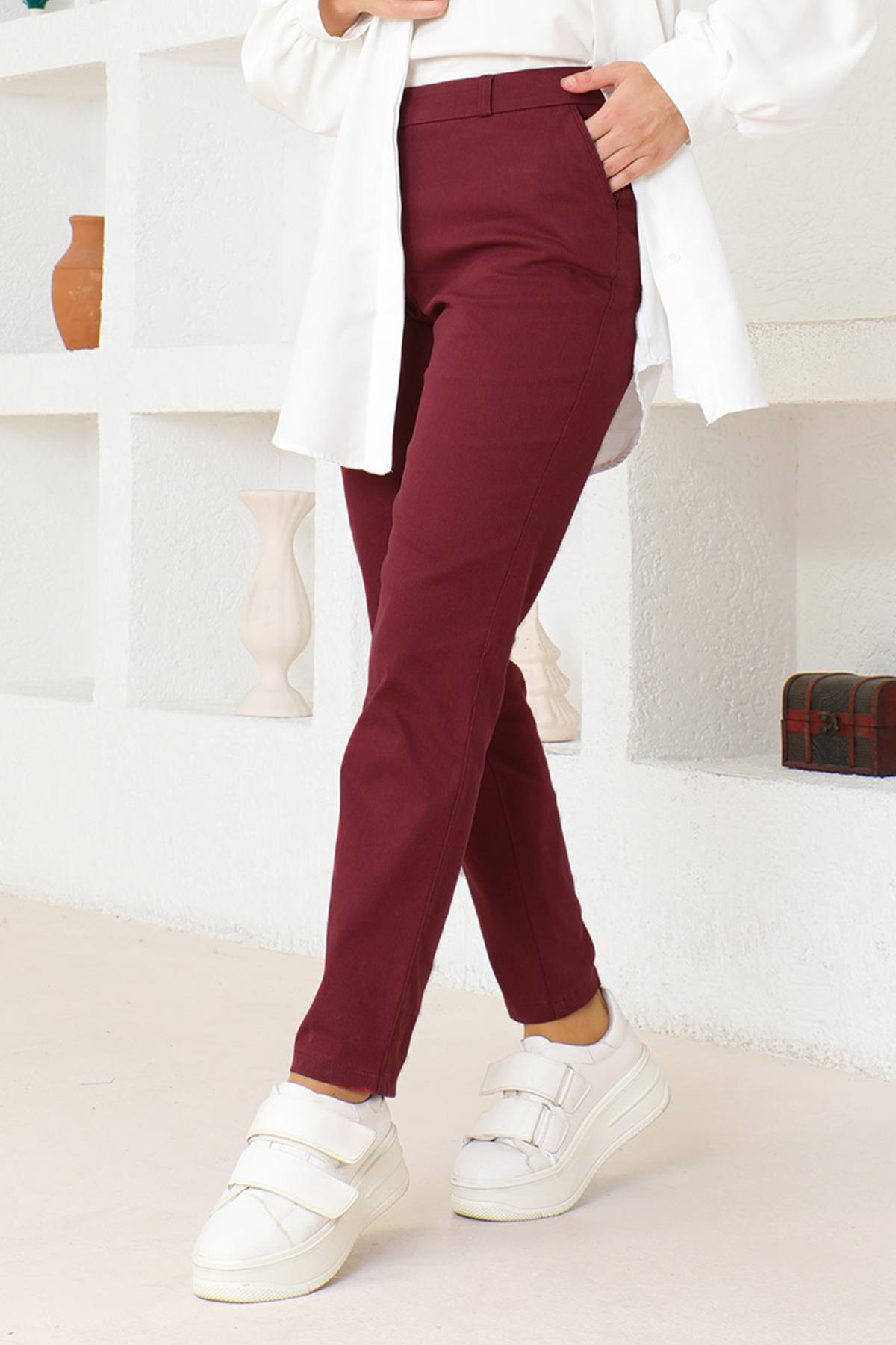 Dar Paça Pantolon Bordo 6108