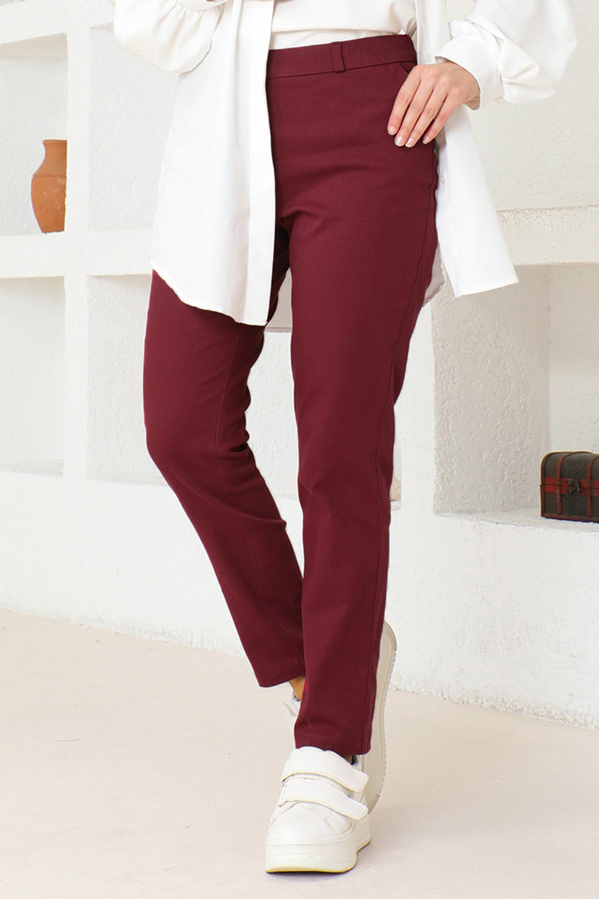 Dar Paça Pantolon Bordo 6108