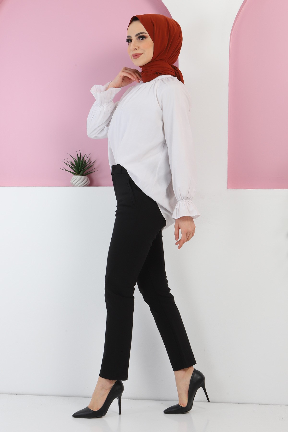 Dar Paça Pantolon Siyah 6023