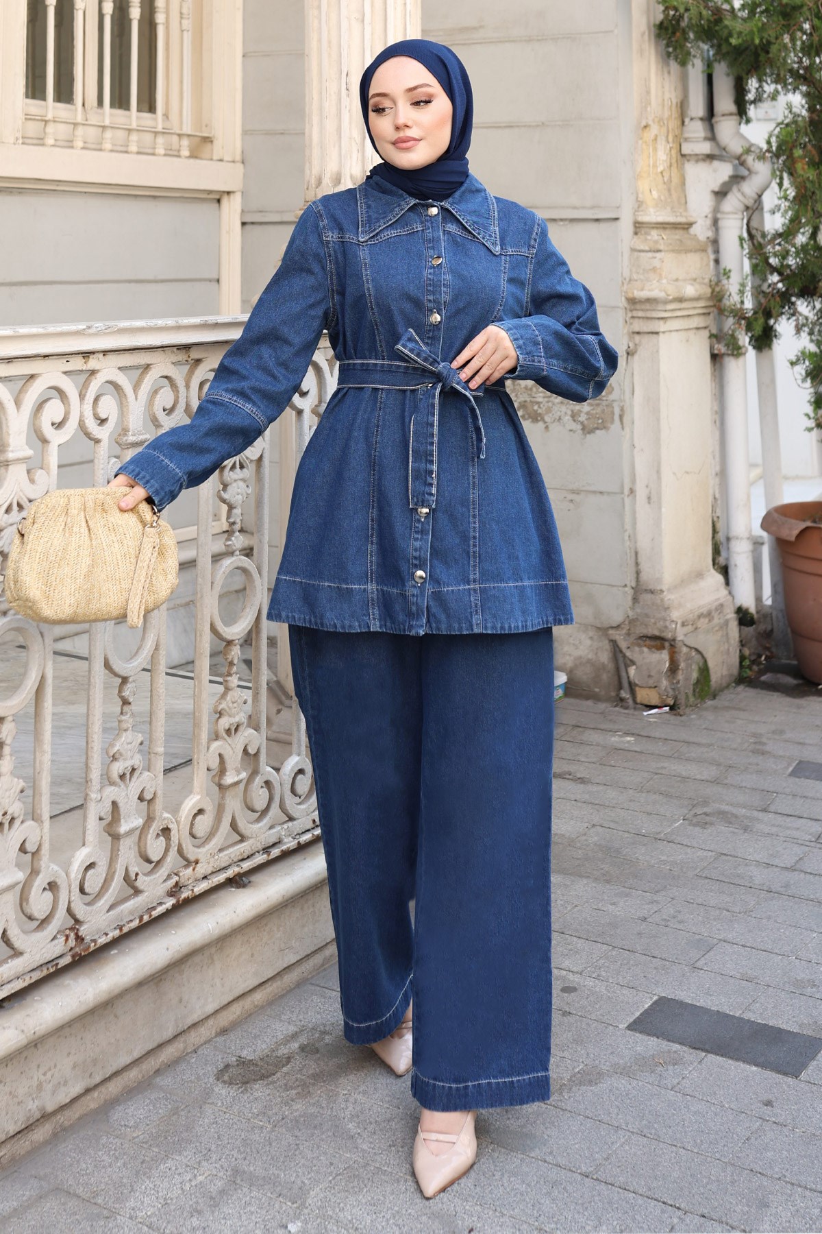 Deniz Klasik Denim Takım Koyu Mavi 6167