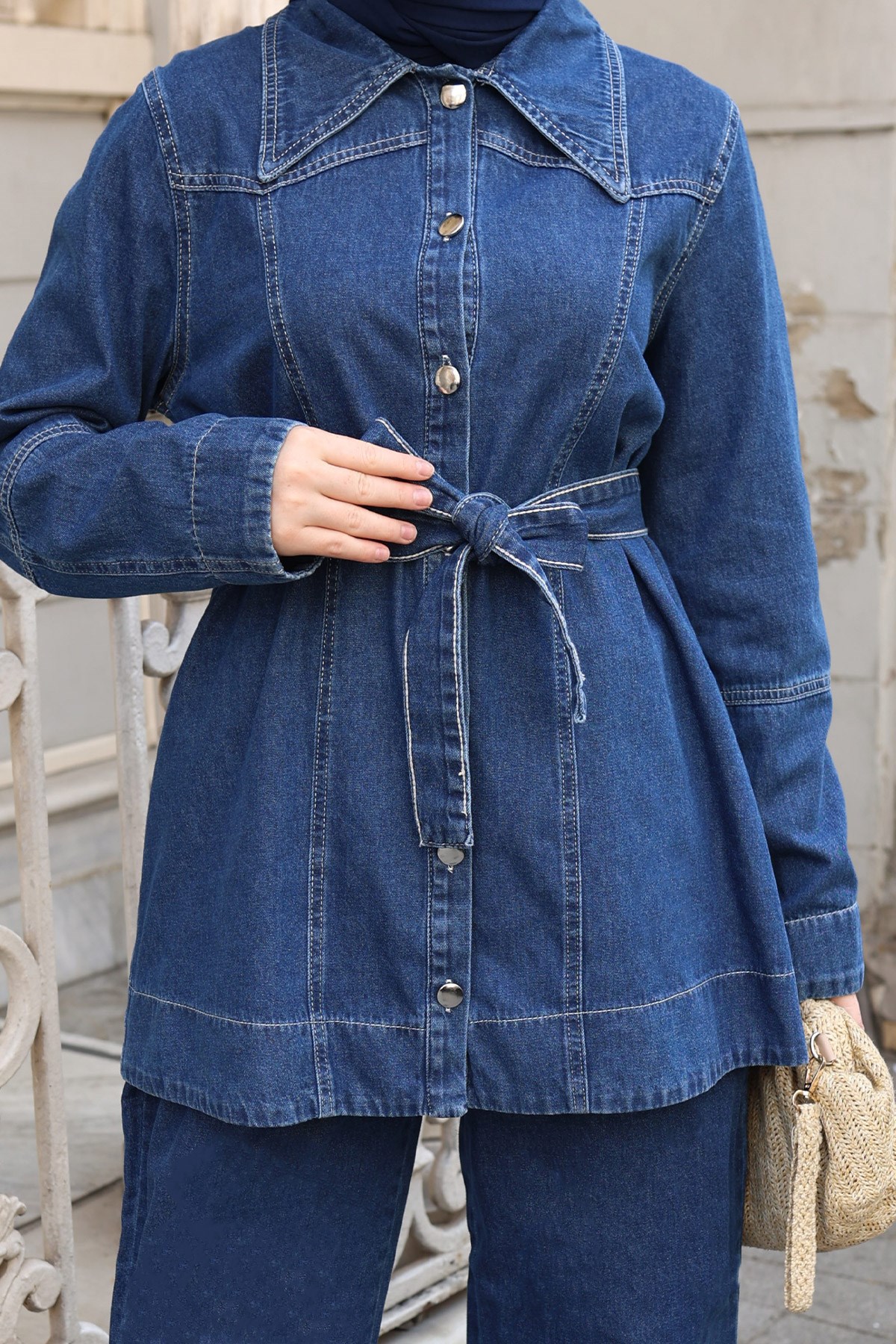 Deniz Klasik Denim Takım Koyu Mavi 6167
