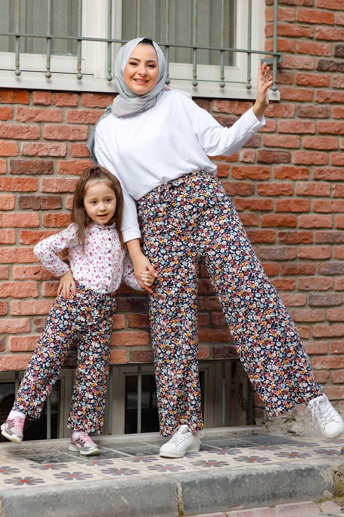 Desenli Anne Pantolon Siyah 10627