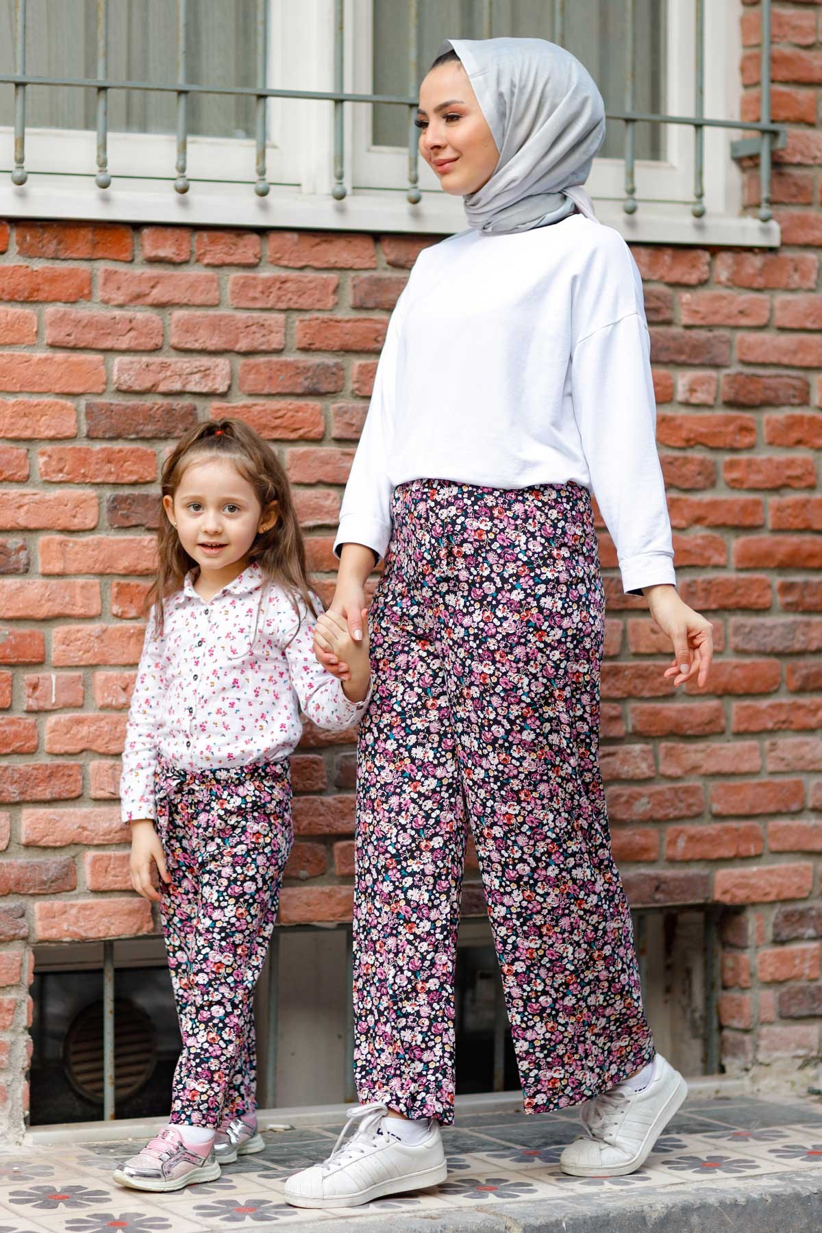 Desenli Çocuk Pantolon Pembe 10628