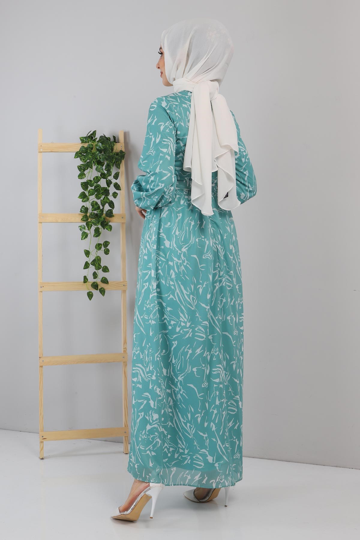 Desenli Elbise Mint 12000