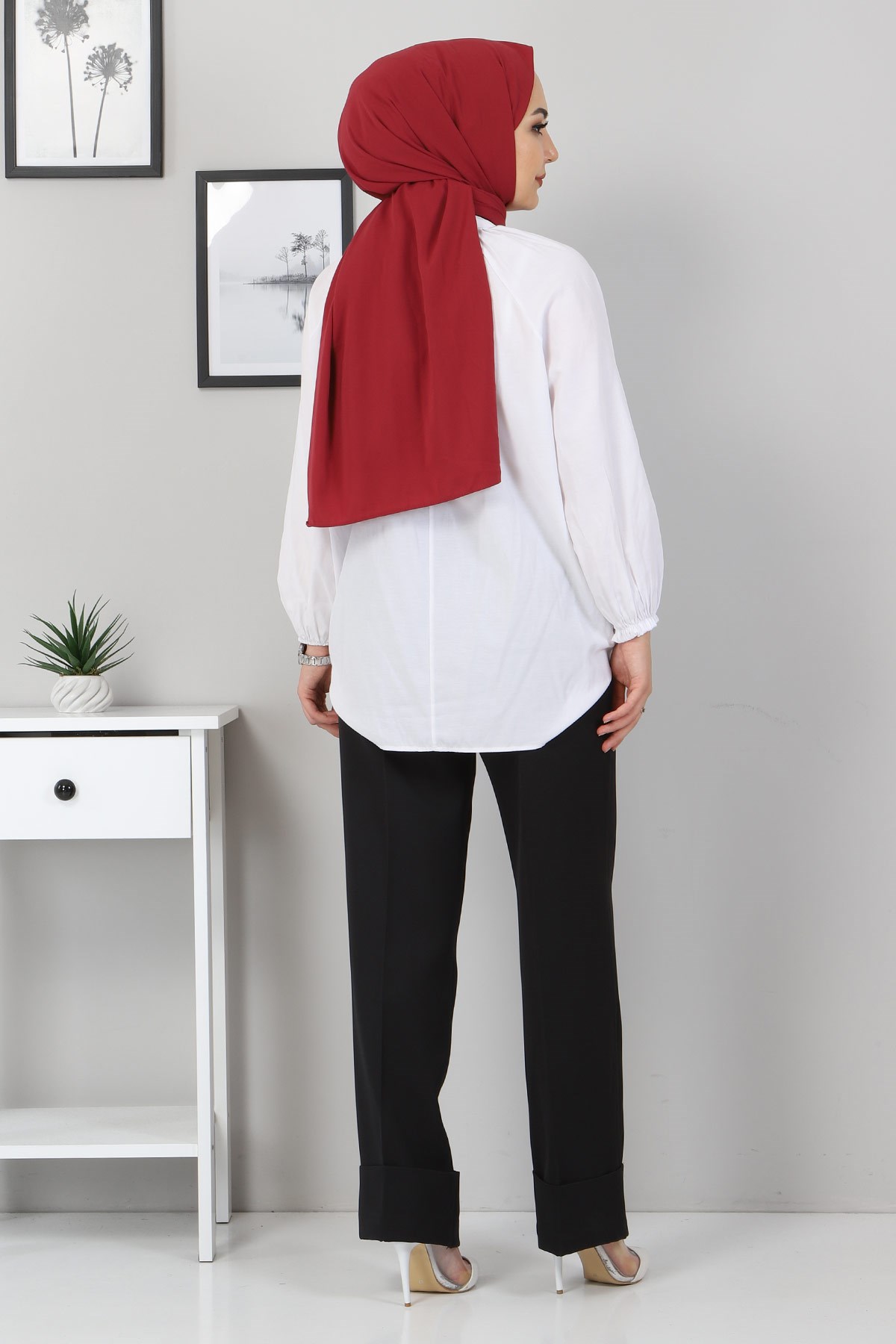 Duble Paça Kumaş Pantolon Siyah 10659