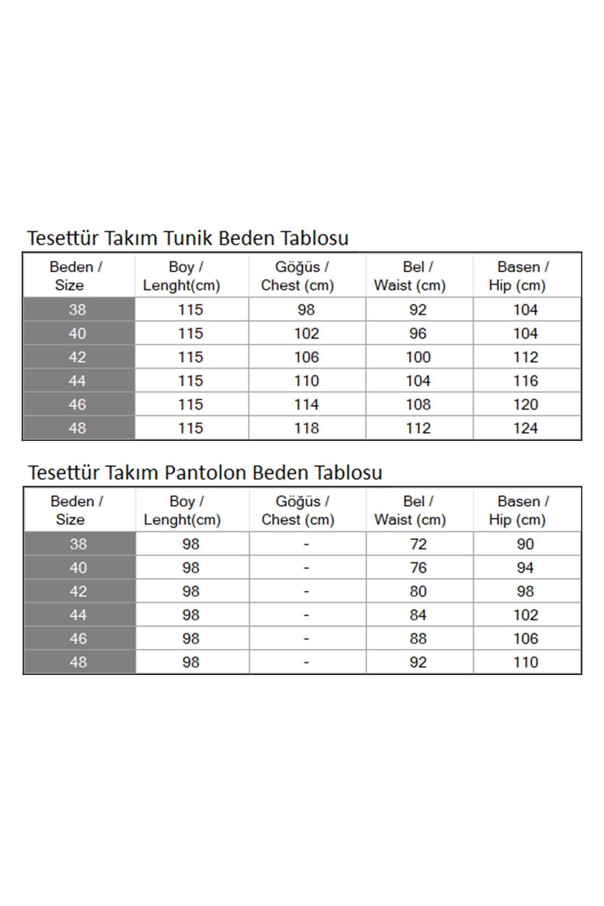 Düğmeli Tesettür Takım Taba Taba MSW10358-5