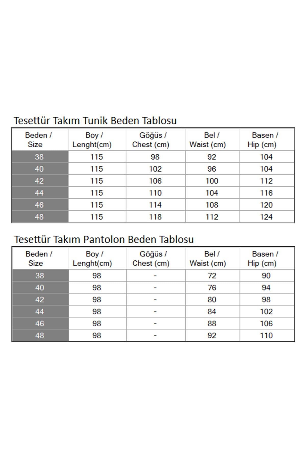 Düğmeli Tesettür Takım Turkuaz MSV10358