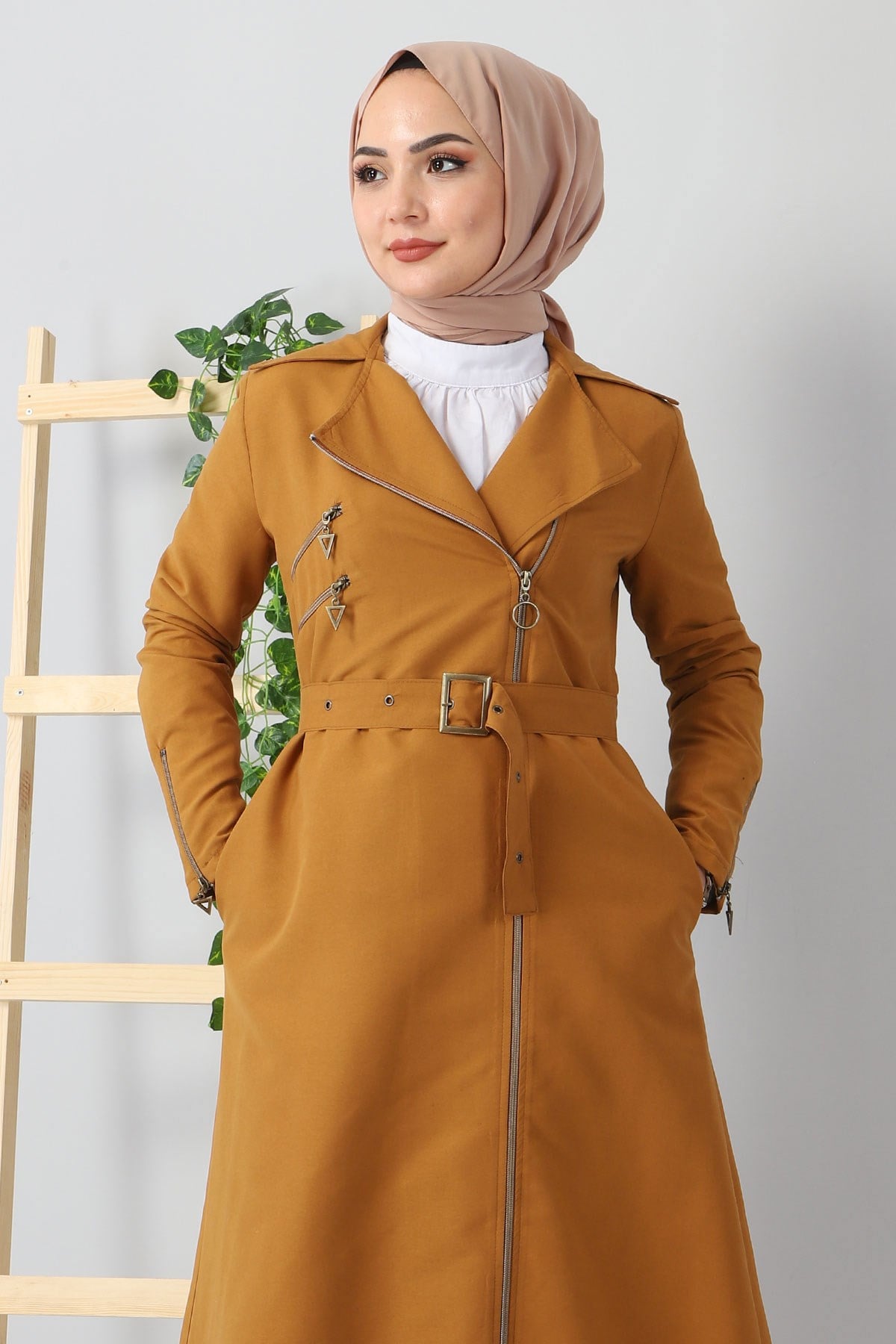 Fermuar Detaylı Kap Taba 10021