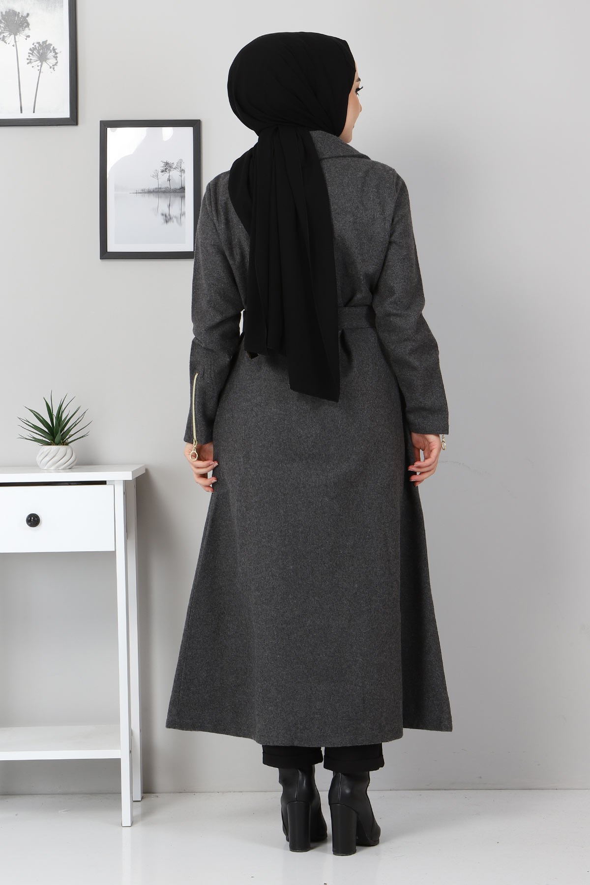 Fermuar Detaylı Kaşe Füme 9850