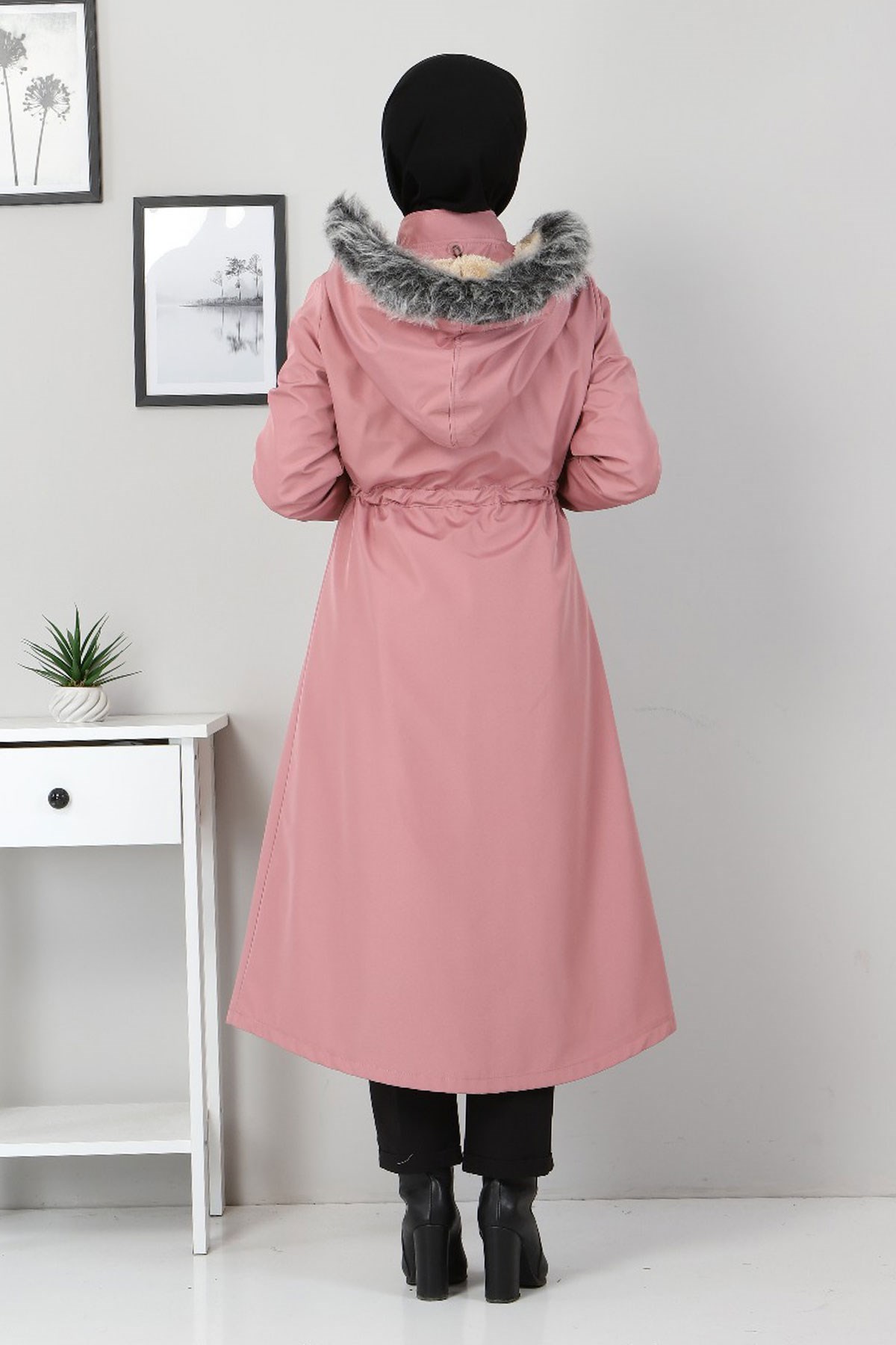 Fermuar Detaylı Mont Pembe 10342
