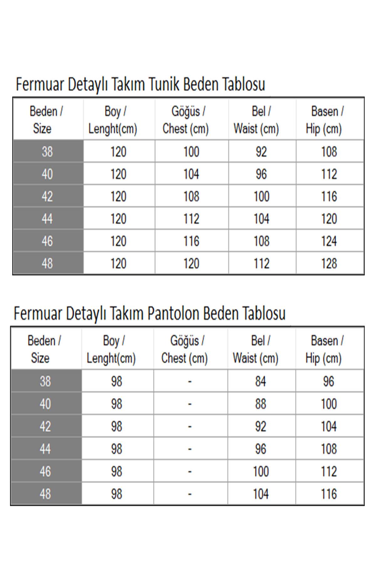 Fermuar Detaylı Takım Siyah 19201