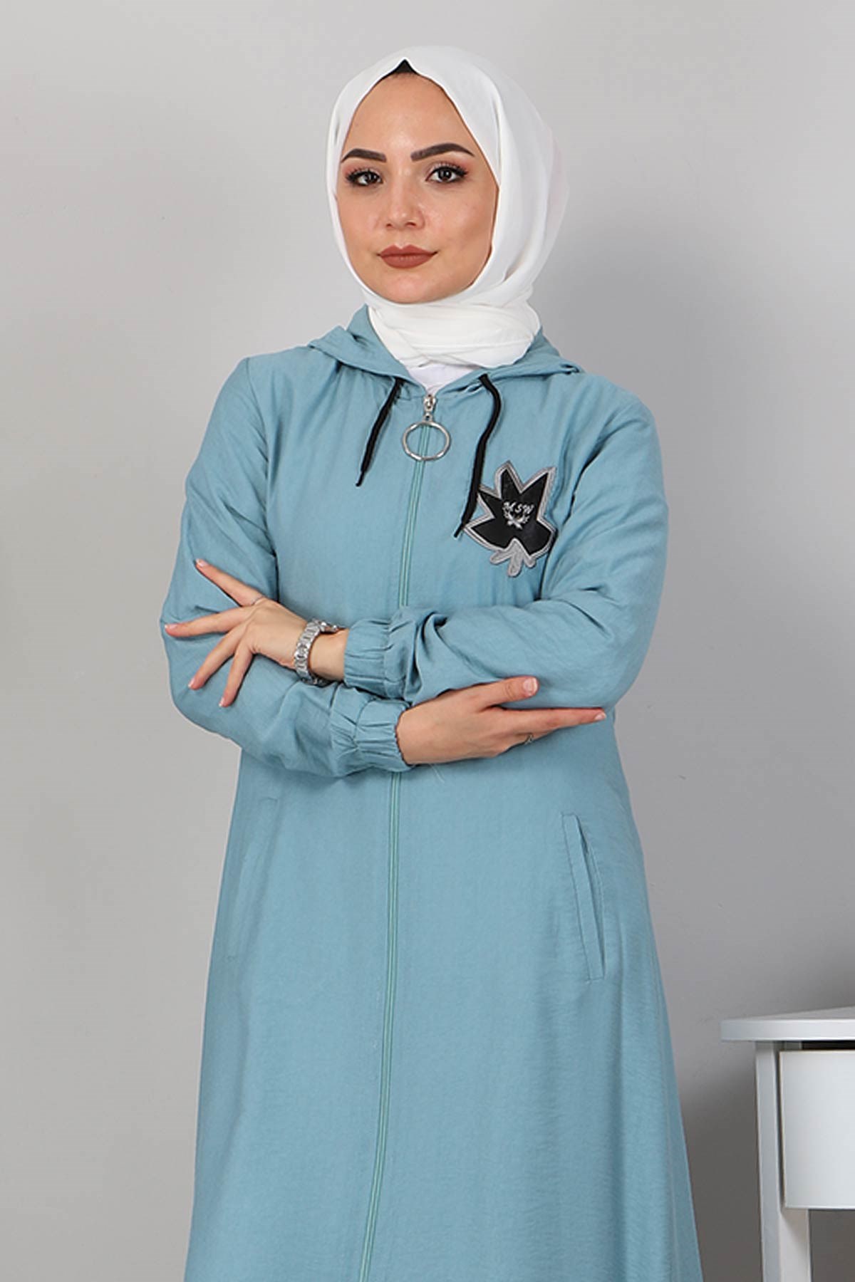 Fermuarlı Bağcıklı Kap Mint 10095