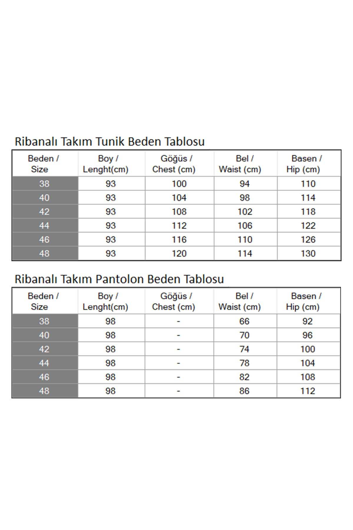 Fermuarlı Ribanalı Takım İndigo 10405