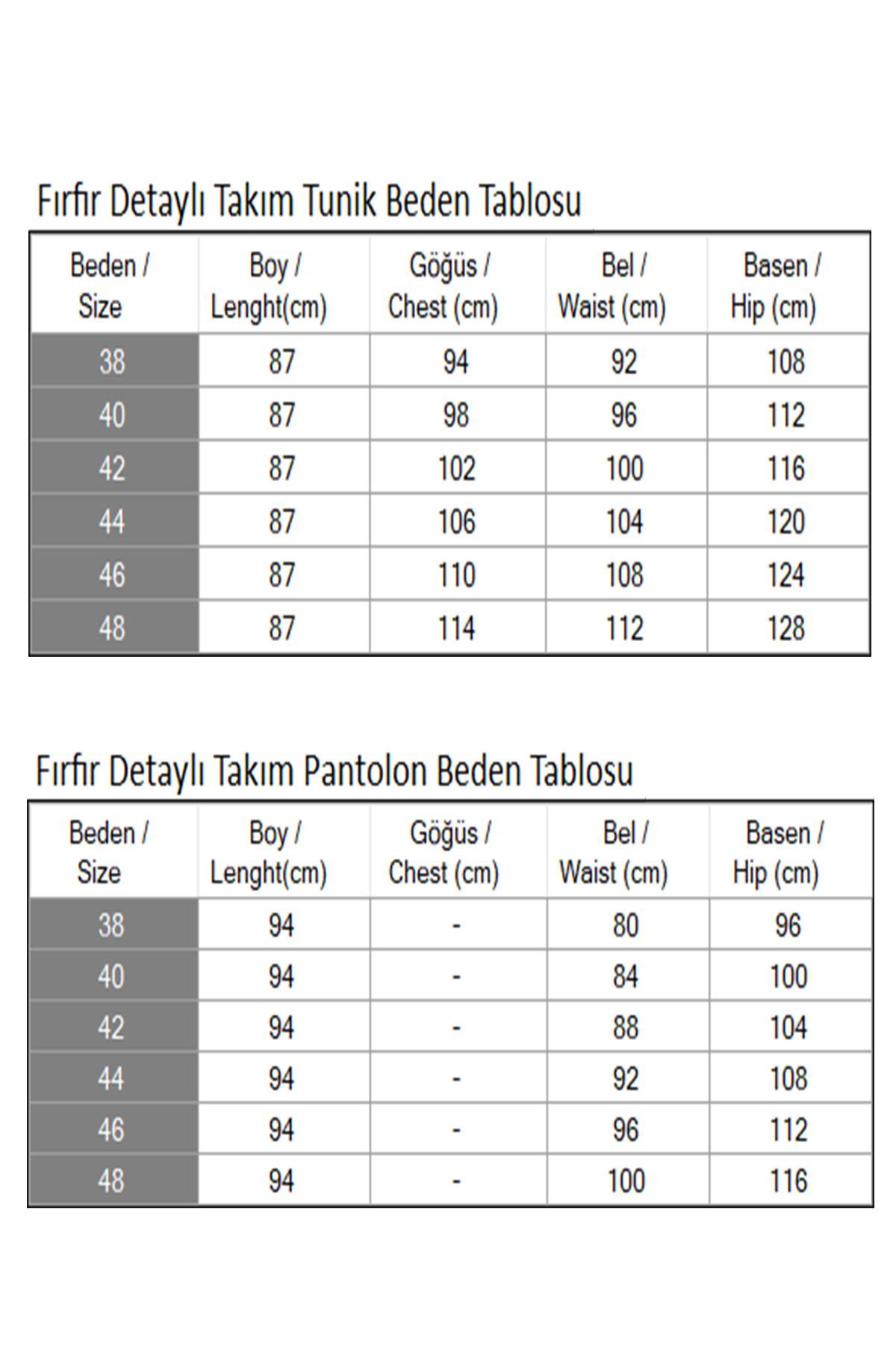 Fırfır Detaylı Takım Gri Gri MSW19224-5