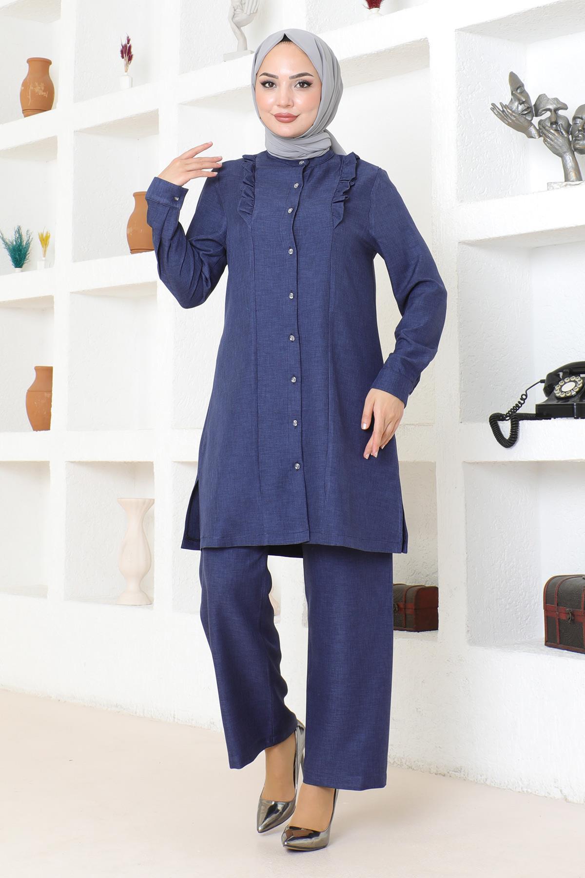 Fırfır Detaylı Takım İndigo İndigo MSW19224-2