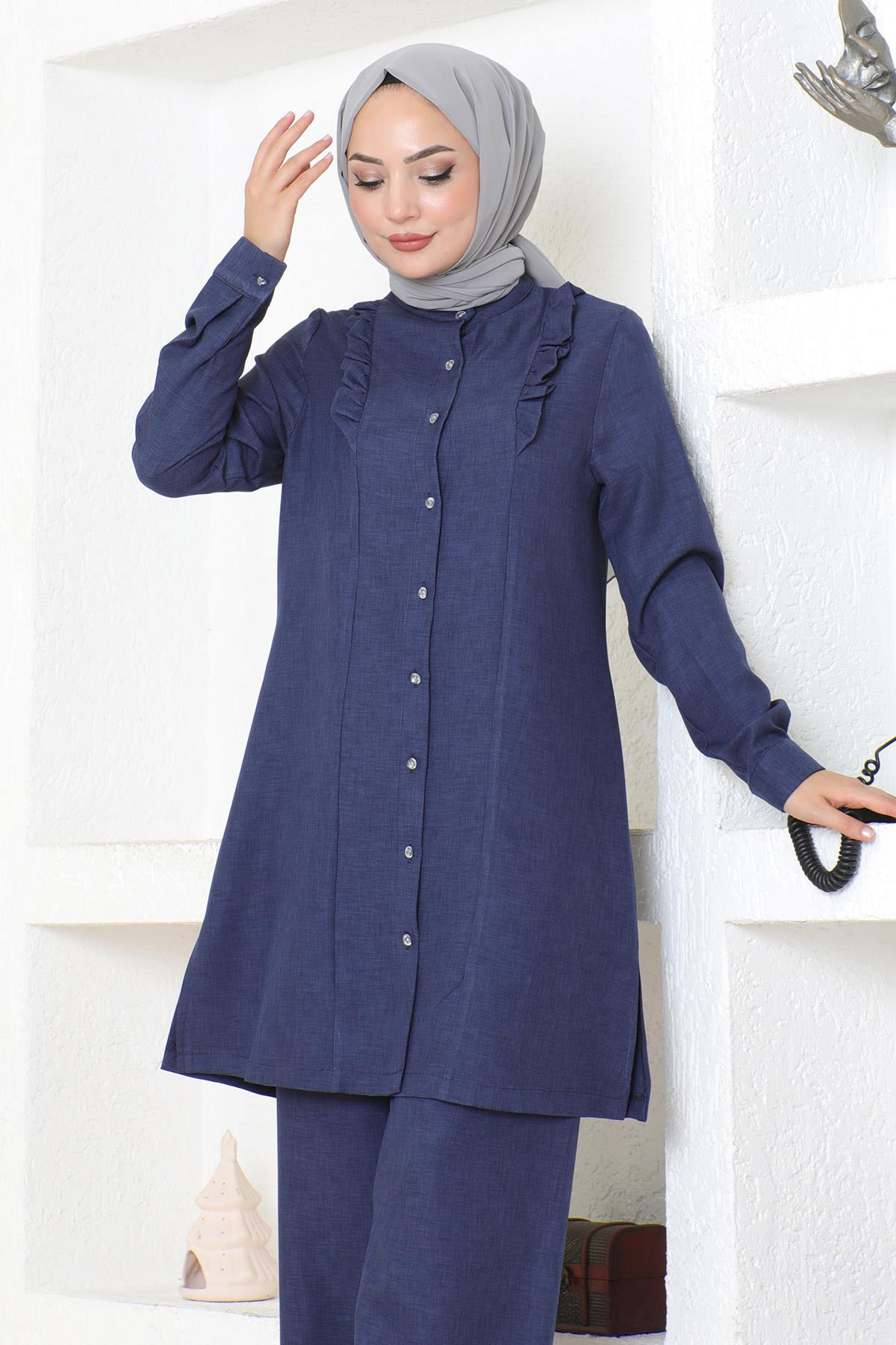 Fırfır Detaylı Takım İndigo İndigo MSW19224-2