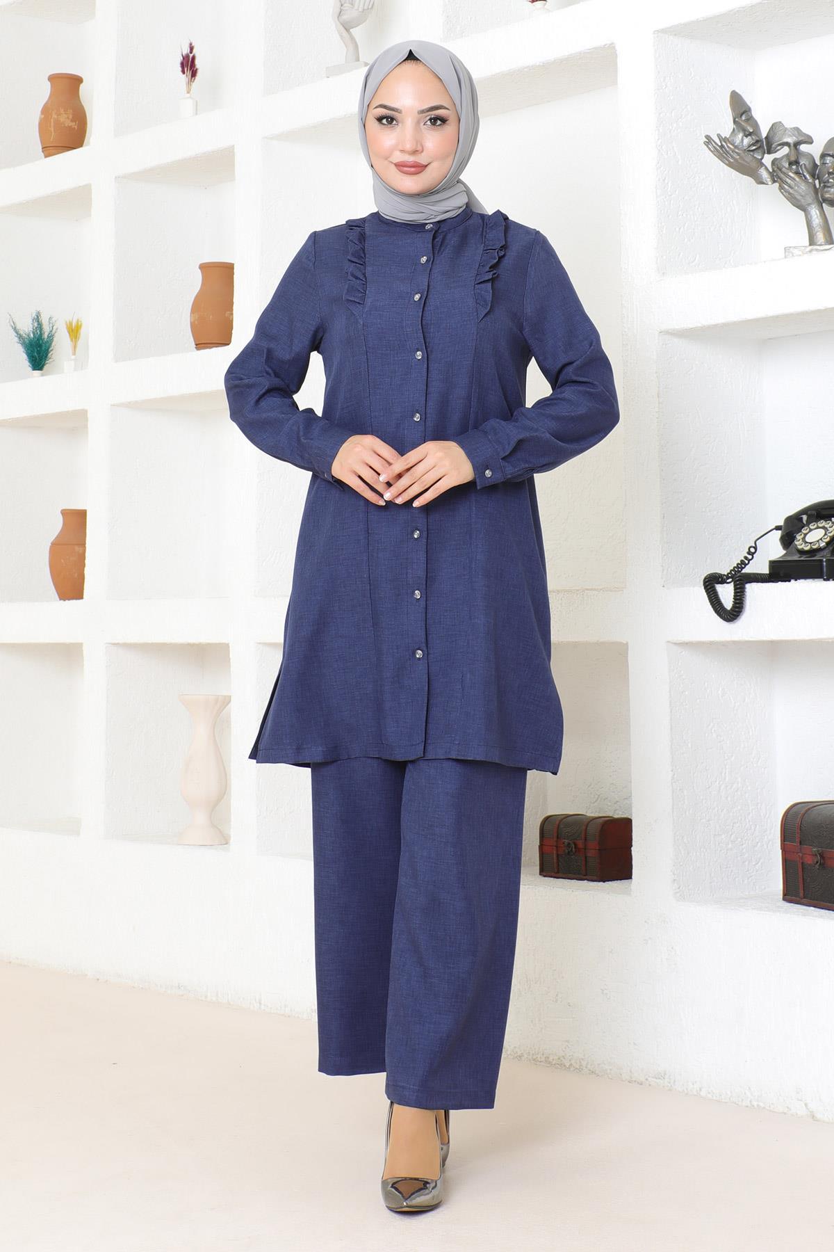 Fırfır Detaylı Takım İndigo İndigo MSW19224-2