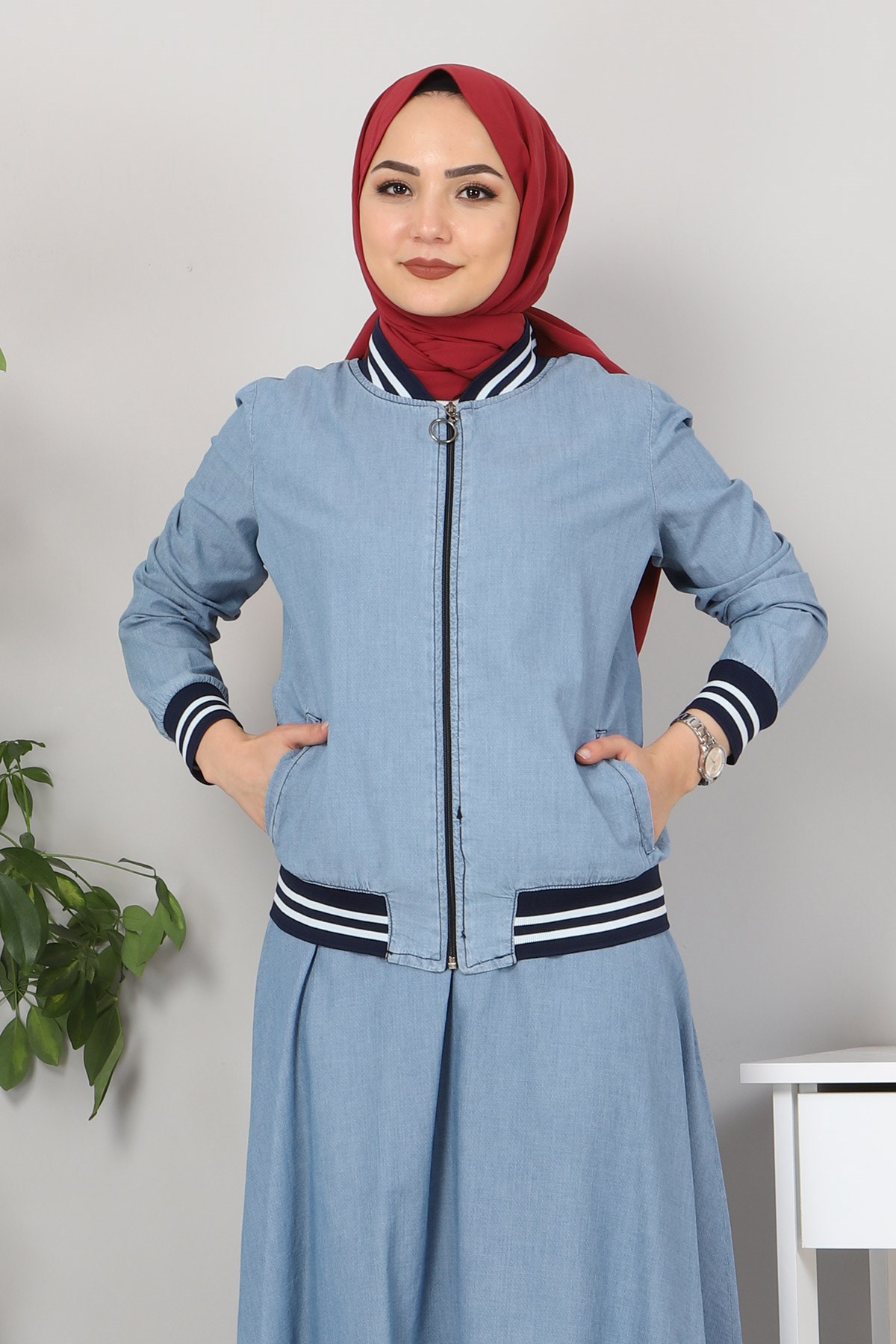 Garni Detay İkili Takım Açık Kot 10742