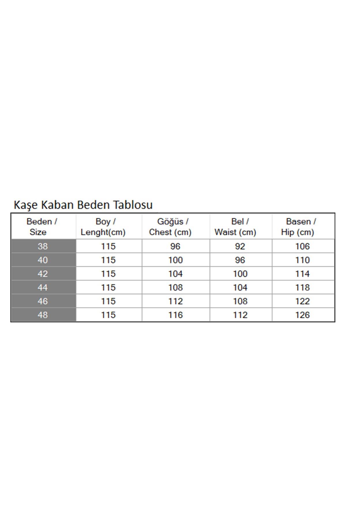 Geniş Kürk Yakalı Kaşe Kaban Taba 19174