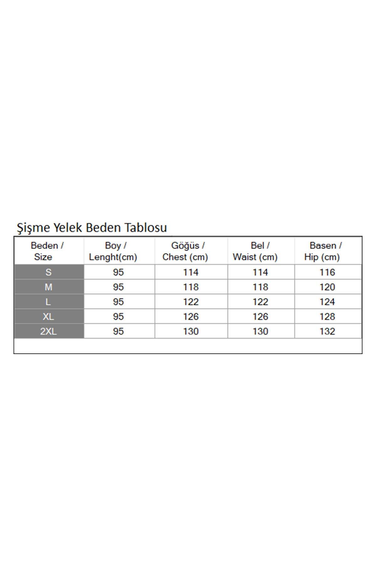 Geniş Yaka Şişme Yelek Mavi 6093