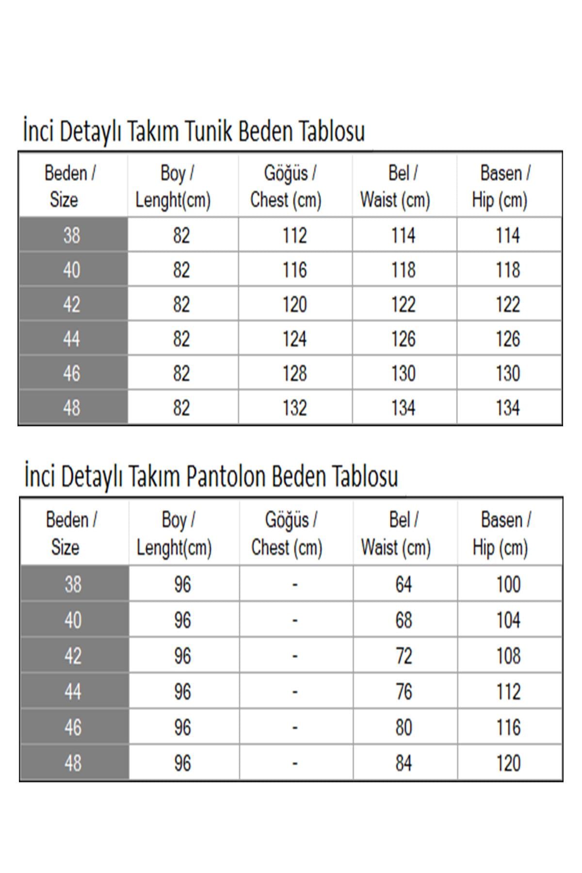 İnci Detaylı Takım Bordo 19259