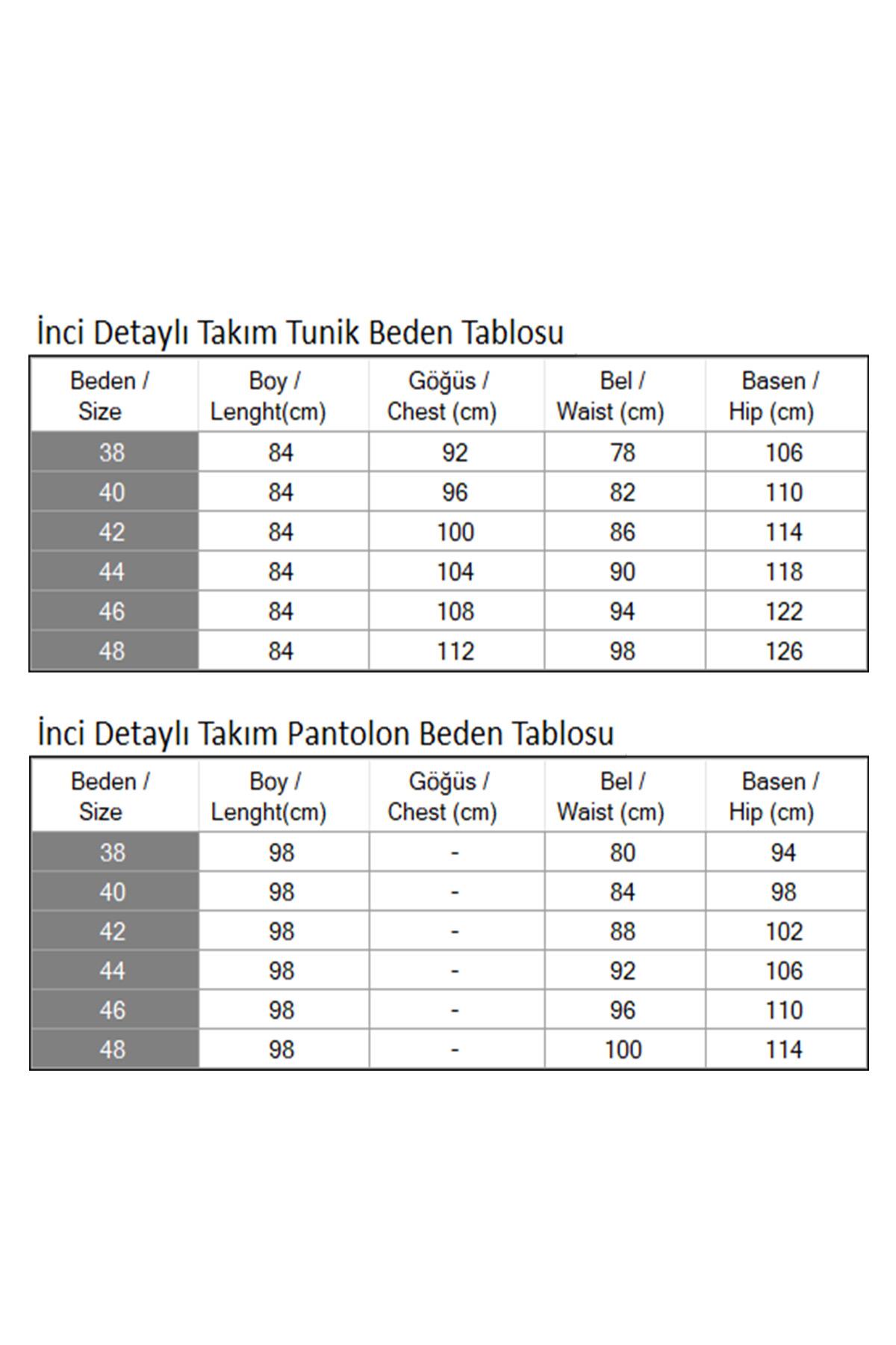 İnci Detaylı Takım Gül Kurusu 19202