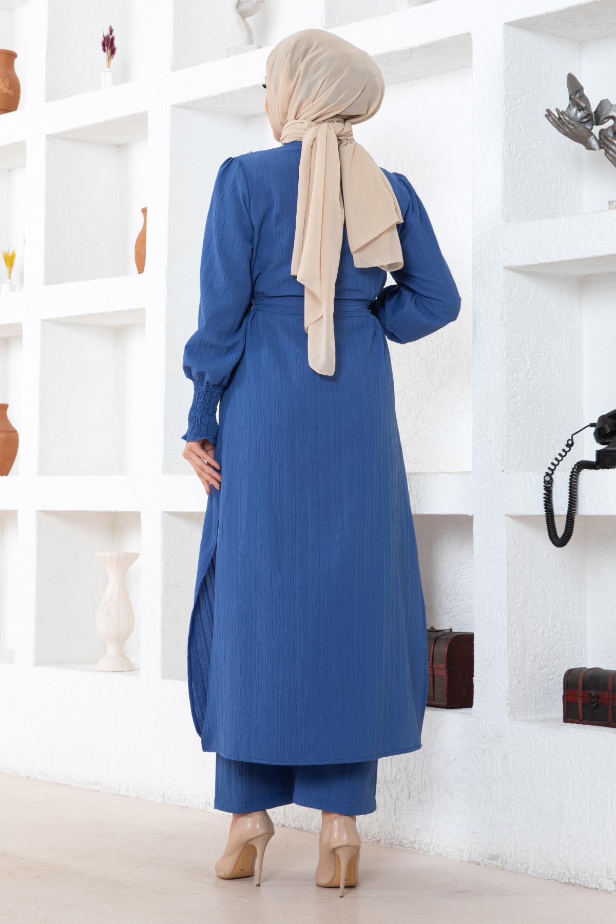 İnci Detaylı Takım İndigo 19360