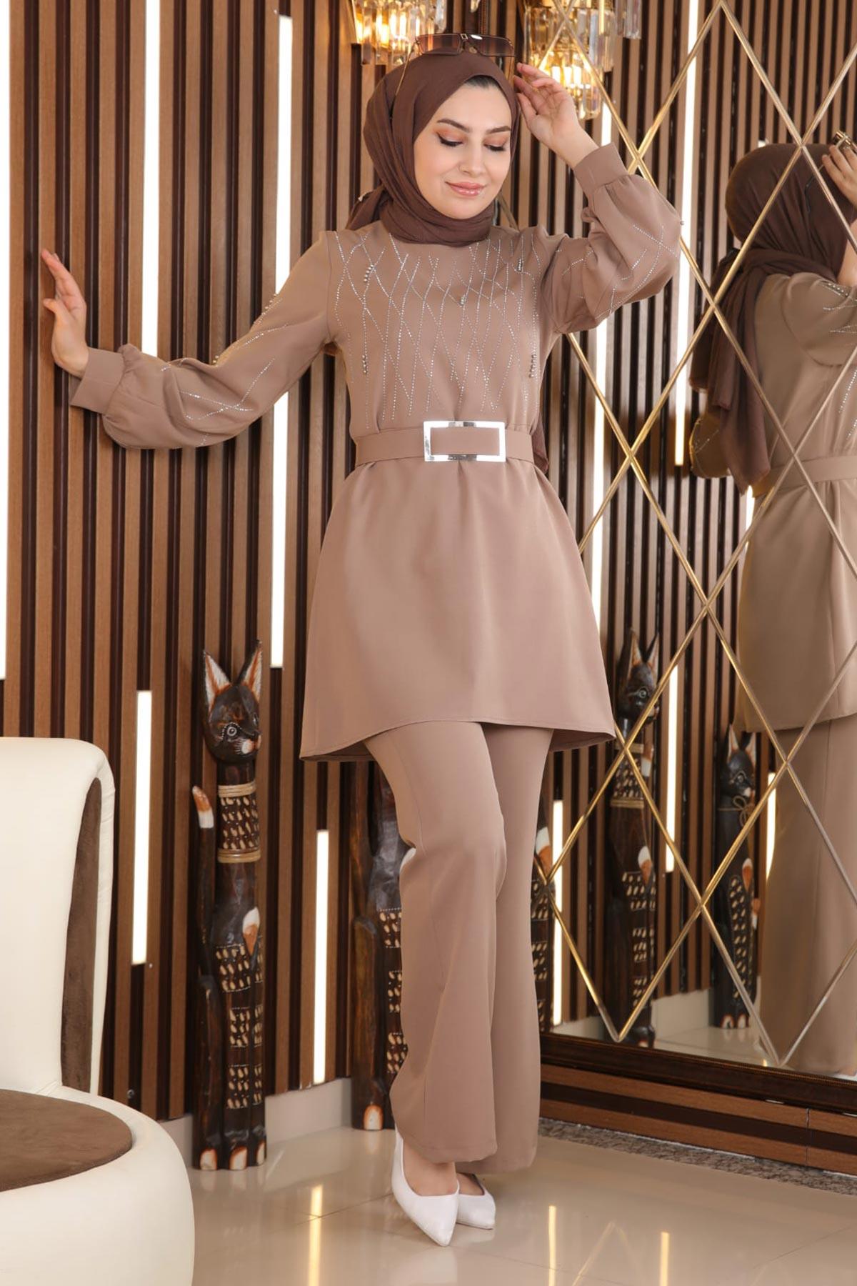 İncili Taş Detaylı Takım Vizon Vizon MSW19116-4