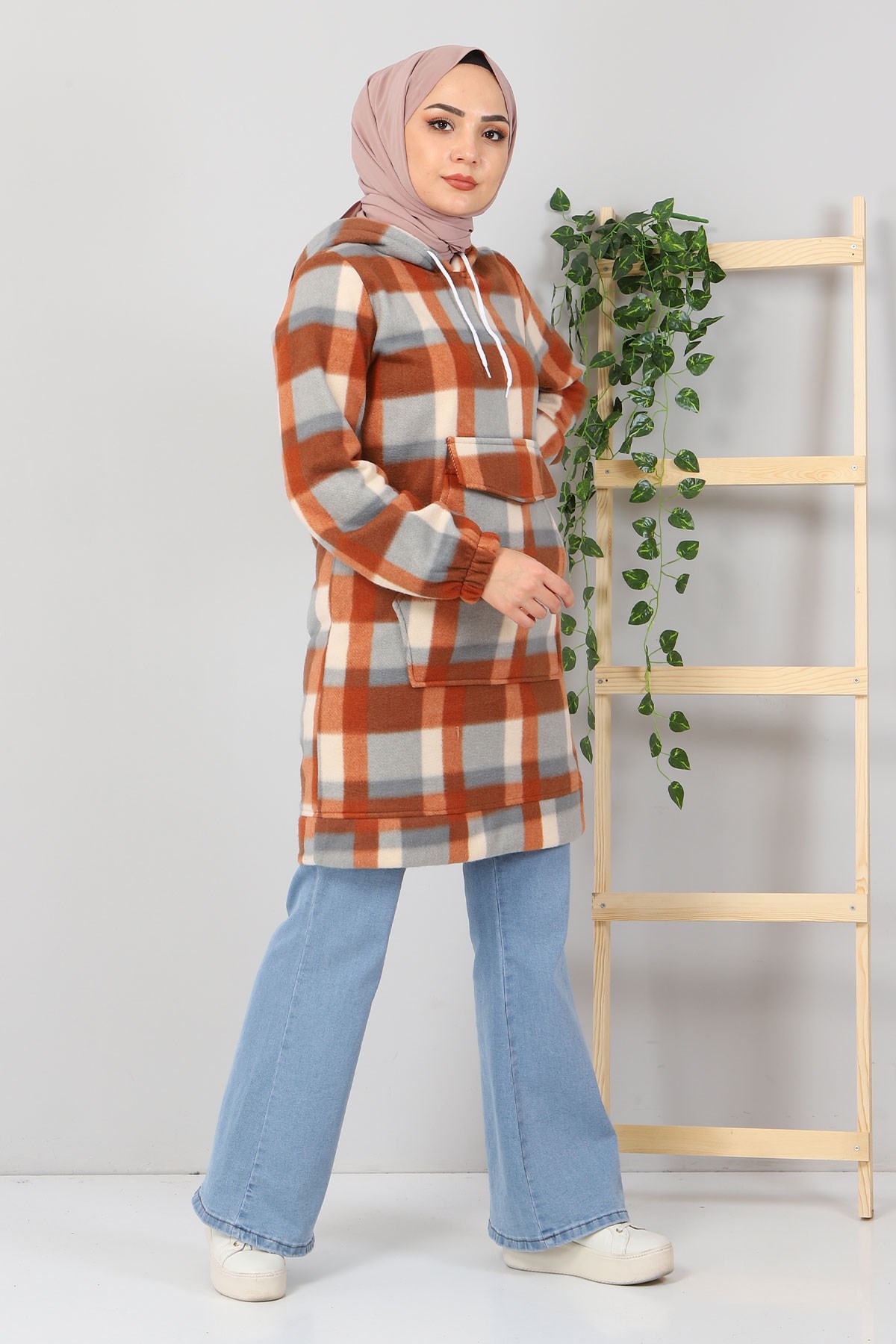 Kanguru Cepli Polar Sweatshirt Taba 10801