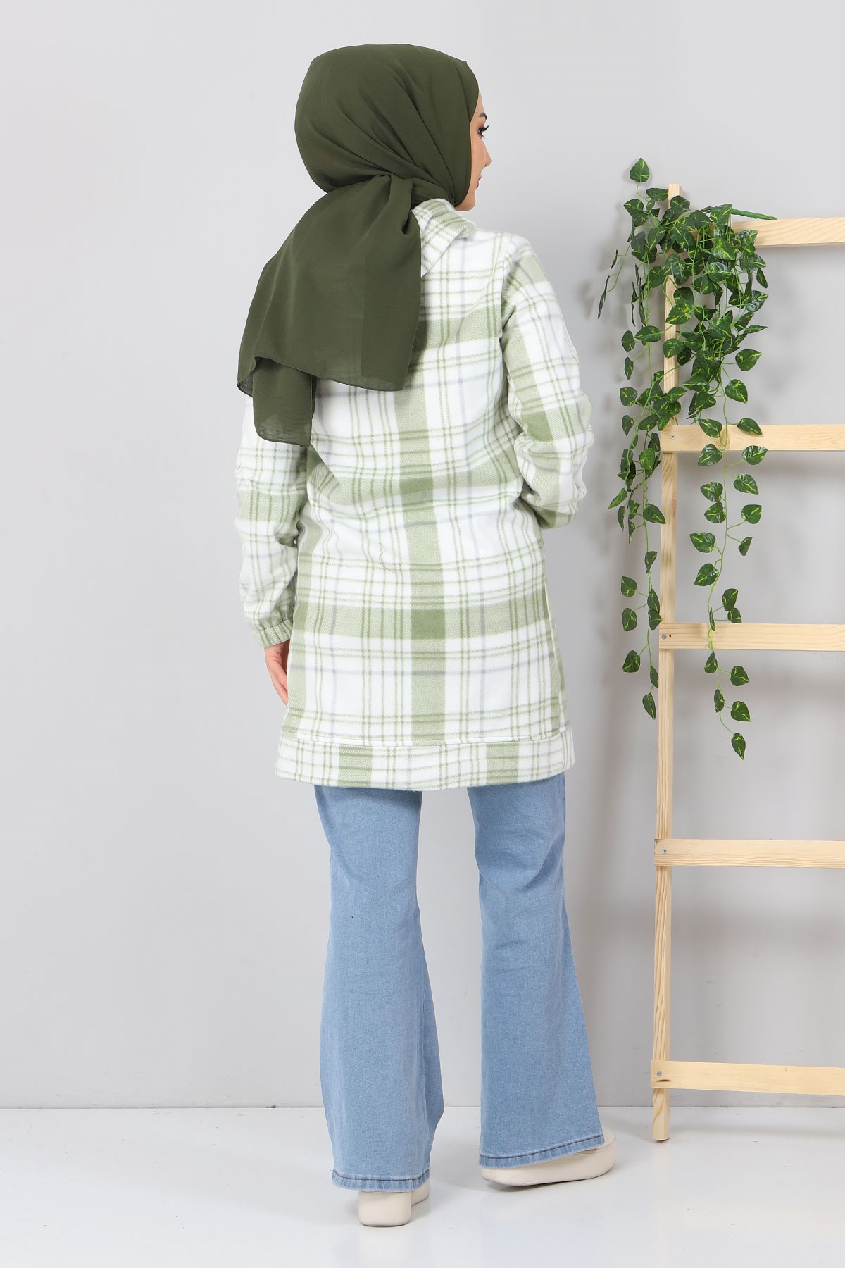 Kanguru Cepli Polar Sweatshirt Yeşil 10801