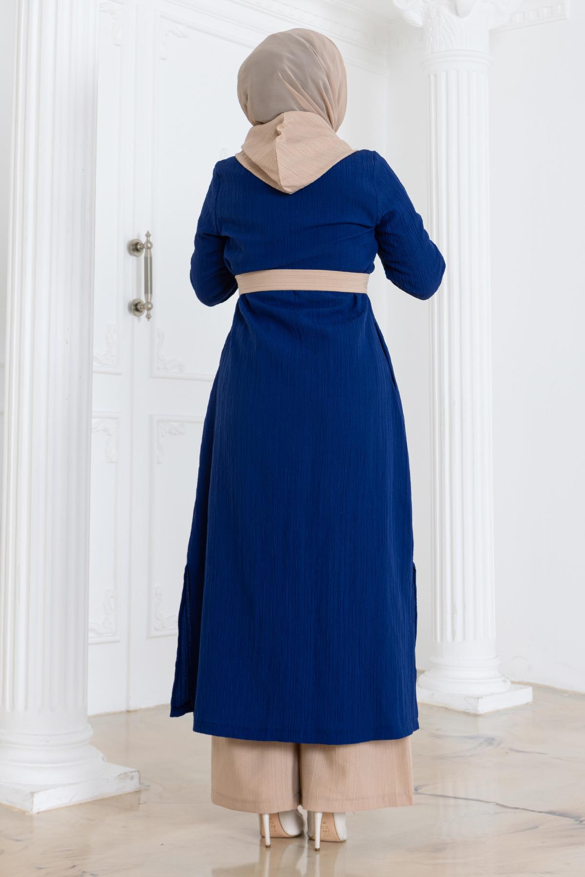 Kapşonlu Düğmeli Takım İndigo İndigo MSW19238-3