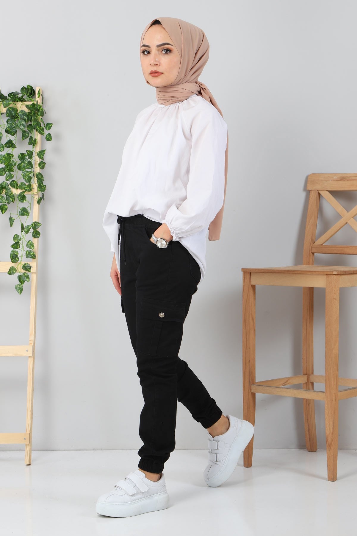 Kargo Cepli Pantolon Siyah 6001
