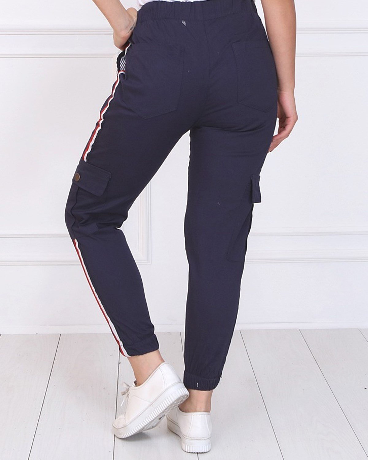 Kargo Cepli Tesettür Pantolon Lacivert Lacivert 8457-2