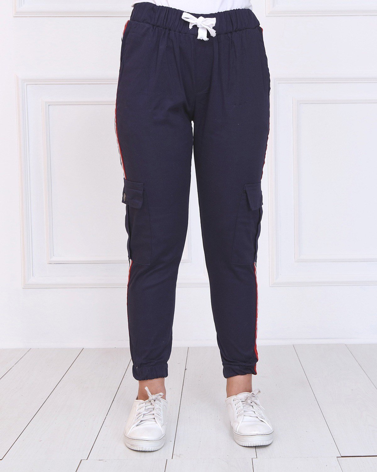 Kargo Cepli Tesettür Pantolon Lacivert Lacivert 8457-2