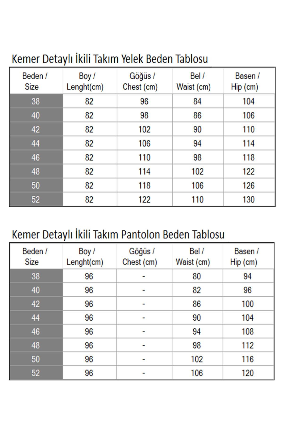 Kemer Detaylı İkili Takım Siyah 19232