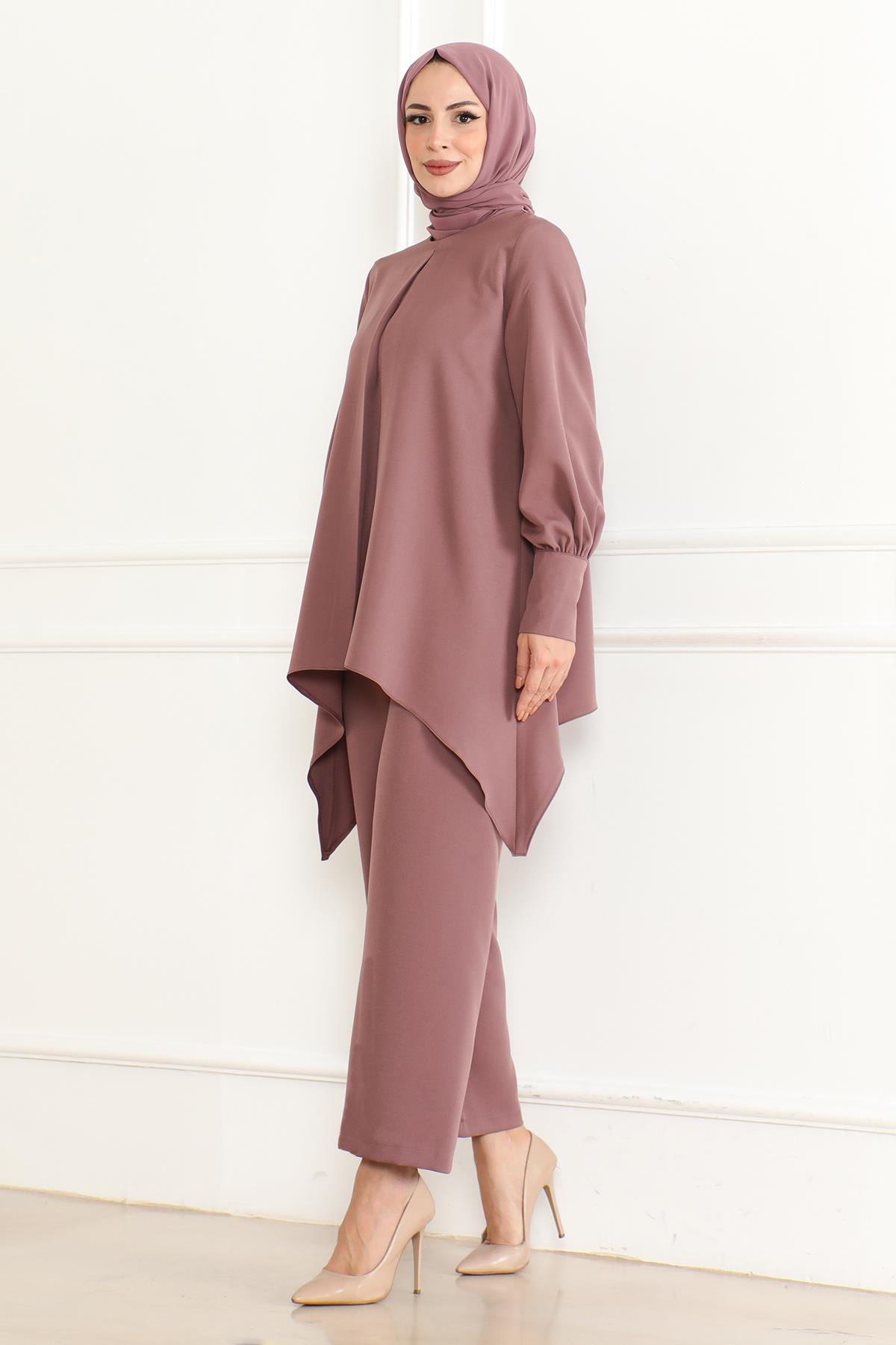 Kemer Detaylı Takım Gül Kurusu Gül Kurusu MSW19001-3